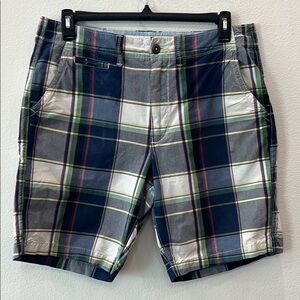 Men’s 33 American Eagle Outfitters Blue and Green Flat Front Shorts
100% Cotton